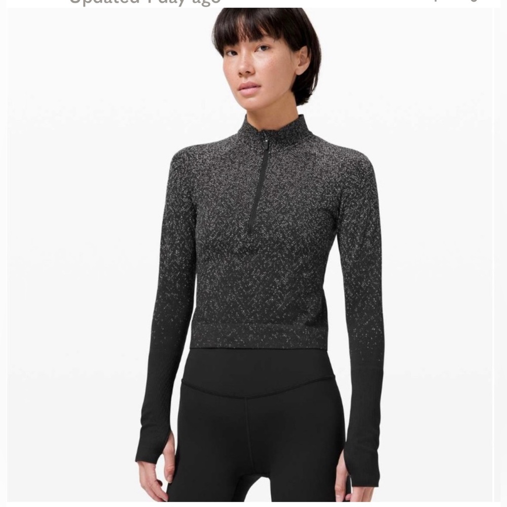 Lululemon Restless Half Zip Crop Top